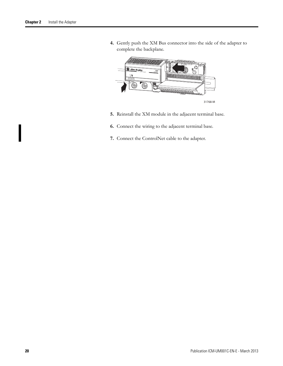 Rockwell Automation 1440-ACNR XM ControlNet Adapter User Manual | Page 20 / 48