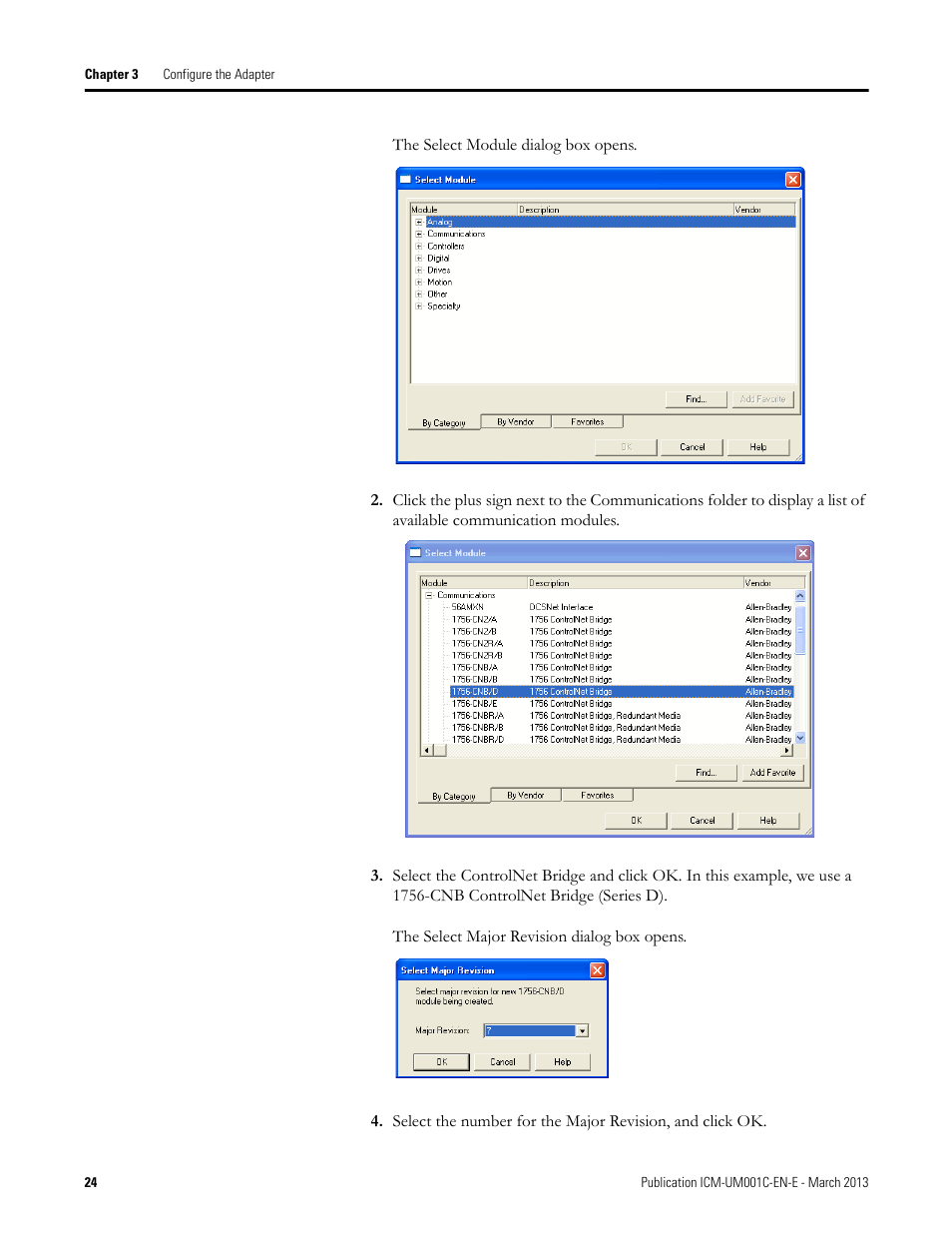 Rockwell Automation 1440-ACNR XM ControlNet Adapter User Manual | Page 24 / 48