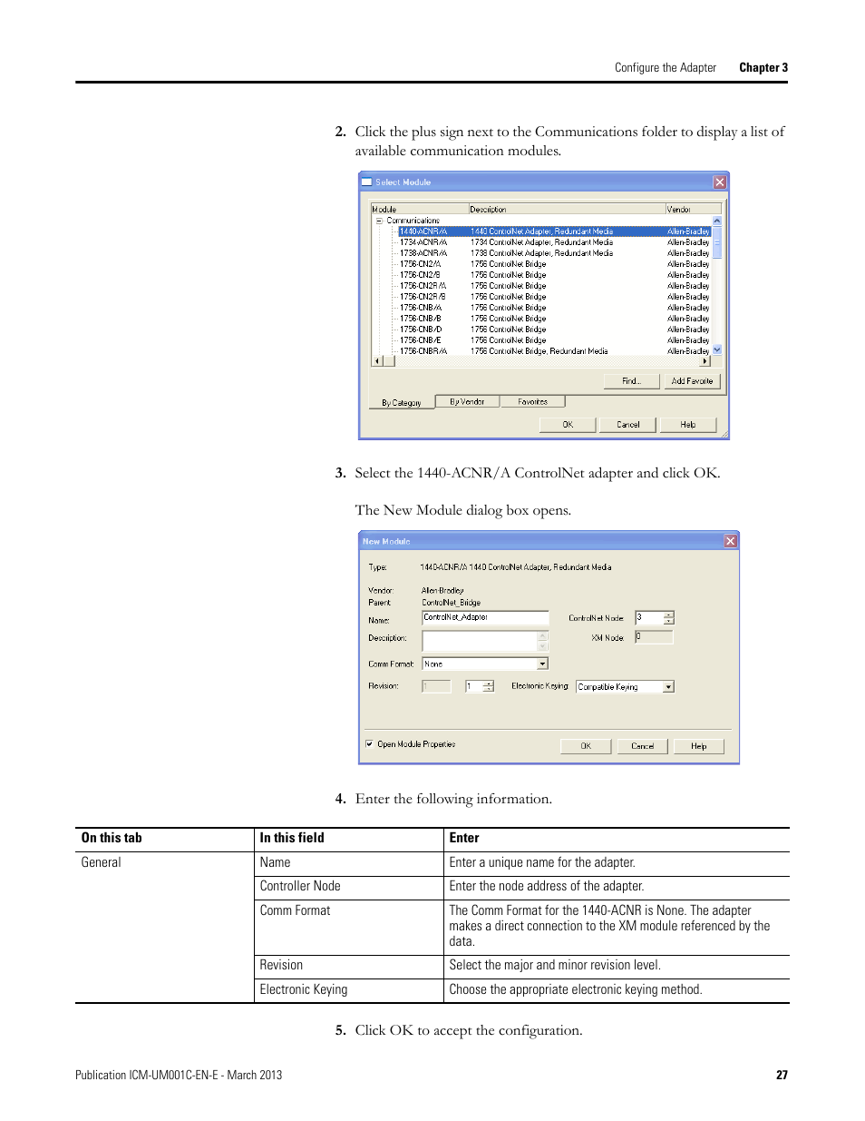 Rockwell Automation 1440-ACNR XM ControlNet Adapter User Manual | Page 27 / 48