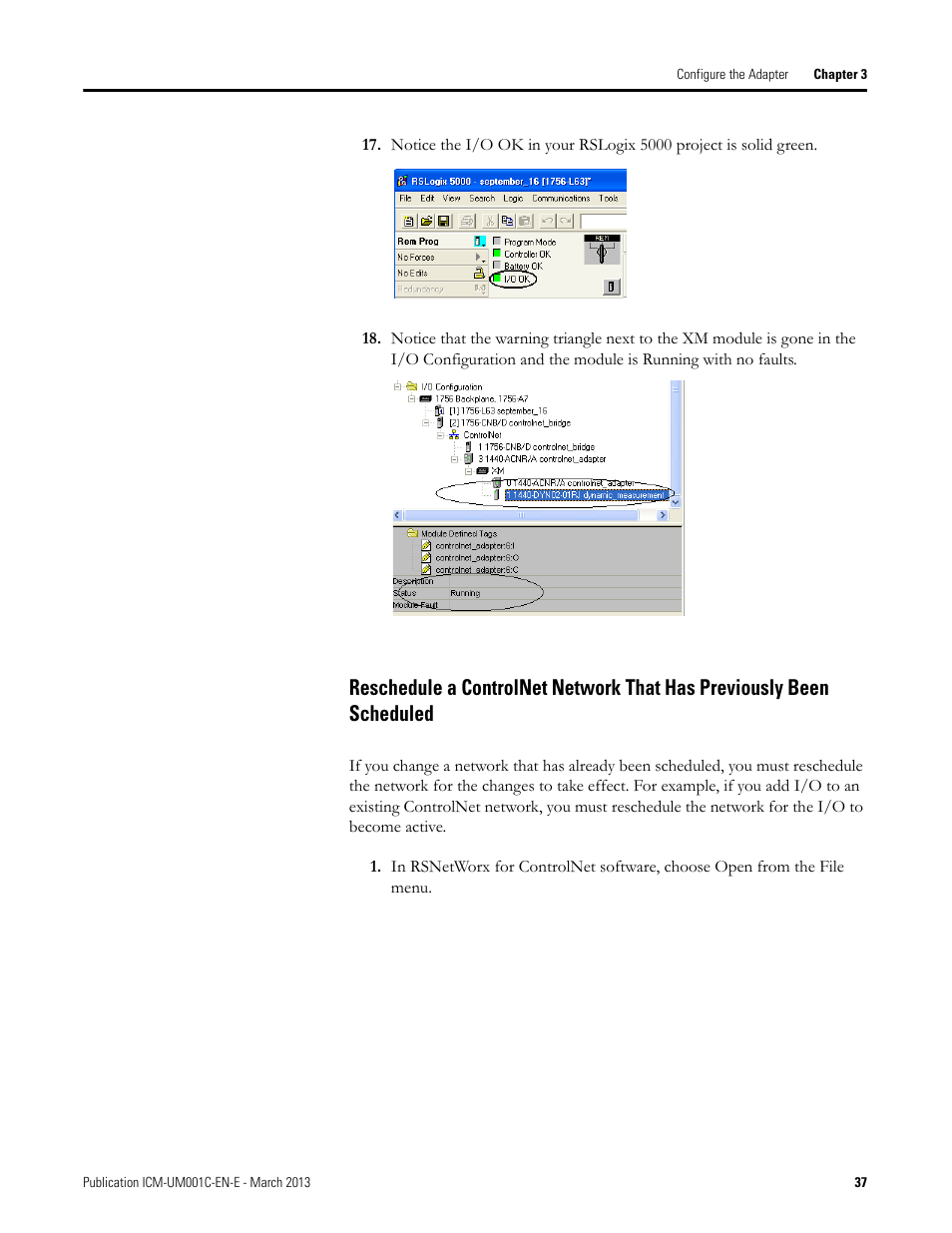 Rockwell Automation 1440-ACNR XM ControlNet Adapter User Manual | Page 37 / 48