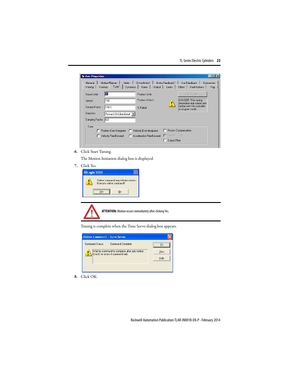 Rockwell Automation TLAR Electric Cylinders  User Manual | Page 23 / 44