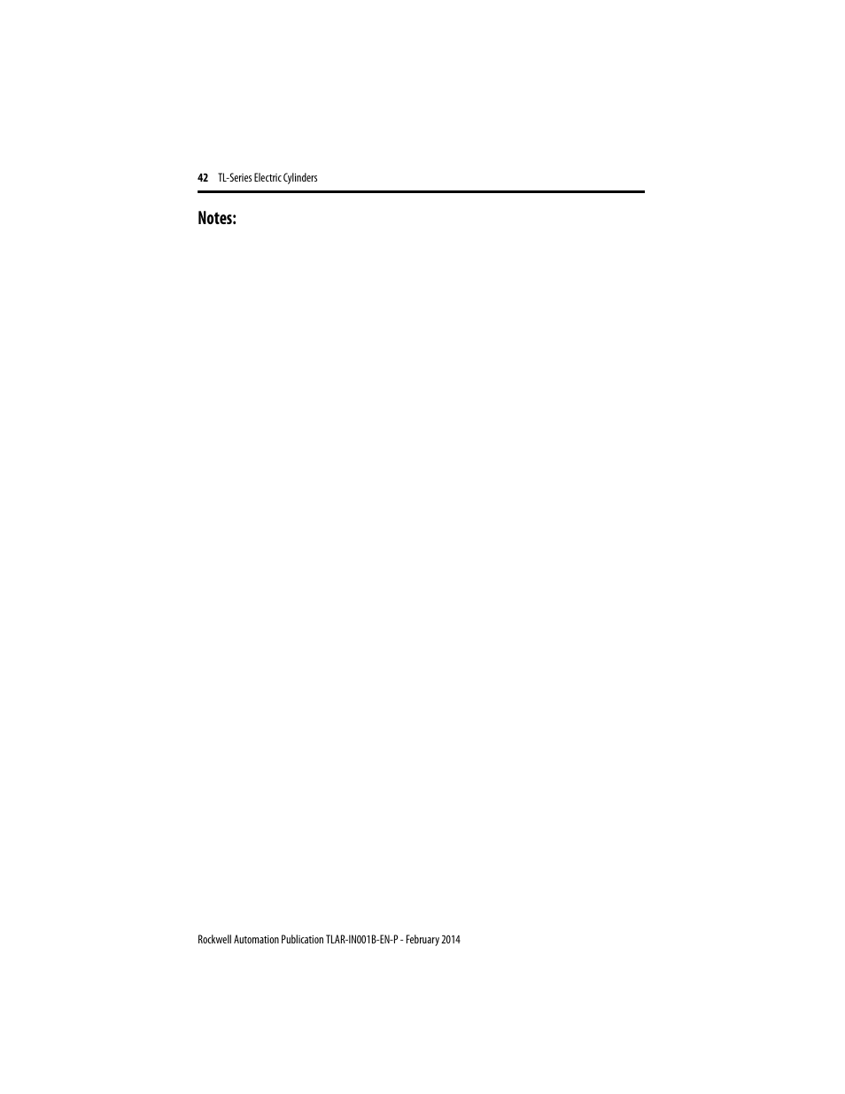Rockwell Automation TLAR Electric Cylinders  User Manual | Page 42 / 44