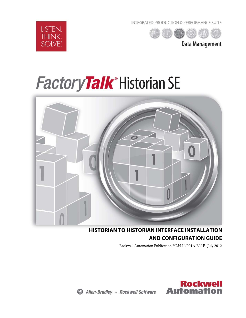 Rockwell Automation FactoryTalk Historian SE 3.0 H2H Interface Installation and Configuration Guide User Manual | 32 pages