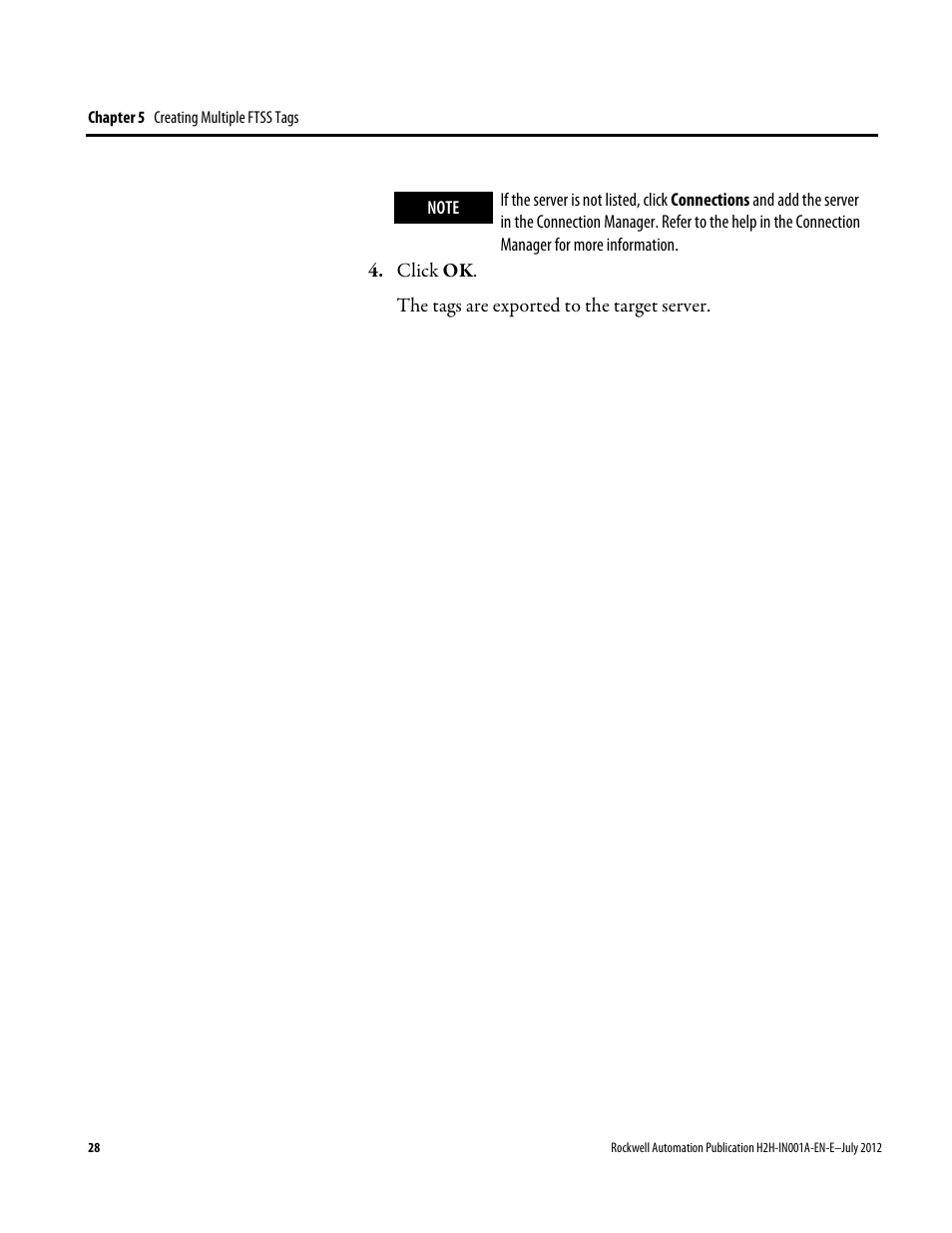 Rockwell Automation FactoryTalk Historian SE 3.0 H2H Interface Installation and Configuration Guide User Manual | Page 28 / 32