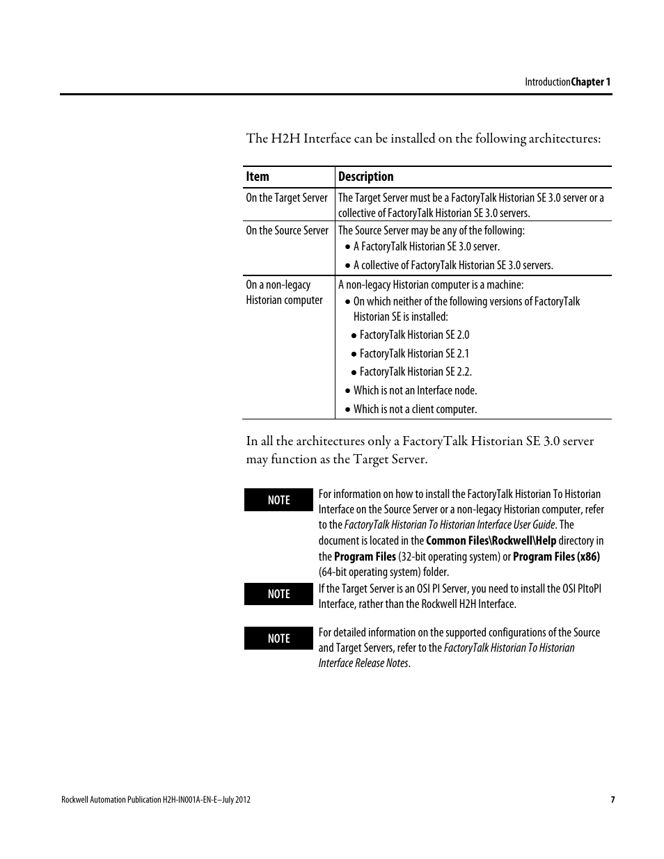 Rockwell Automation FactoryTalk Historian SE 3.0 H2H Interface Installation and Configuration Guide User Manual | Page 7 / 32