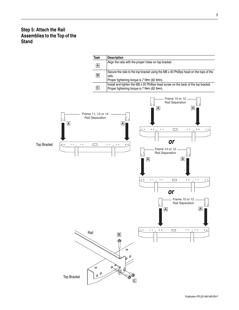 Rockwell Automation 20D PowerFlex 700S/700H Frame 10...14 Drives Maintenance Stand User Manual | Page 7 / 10