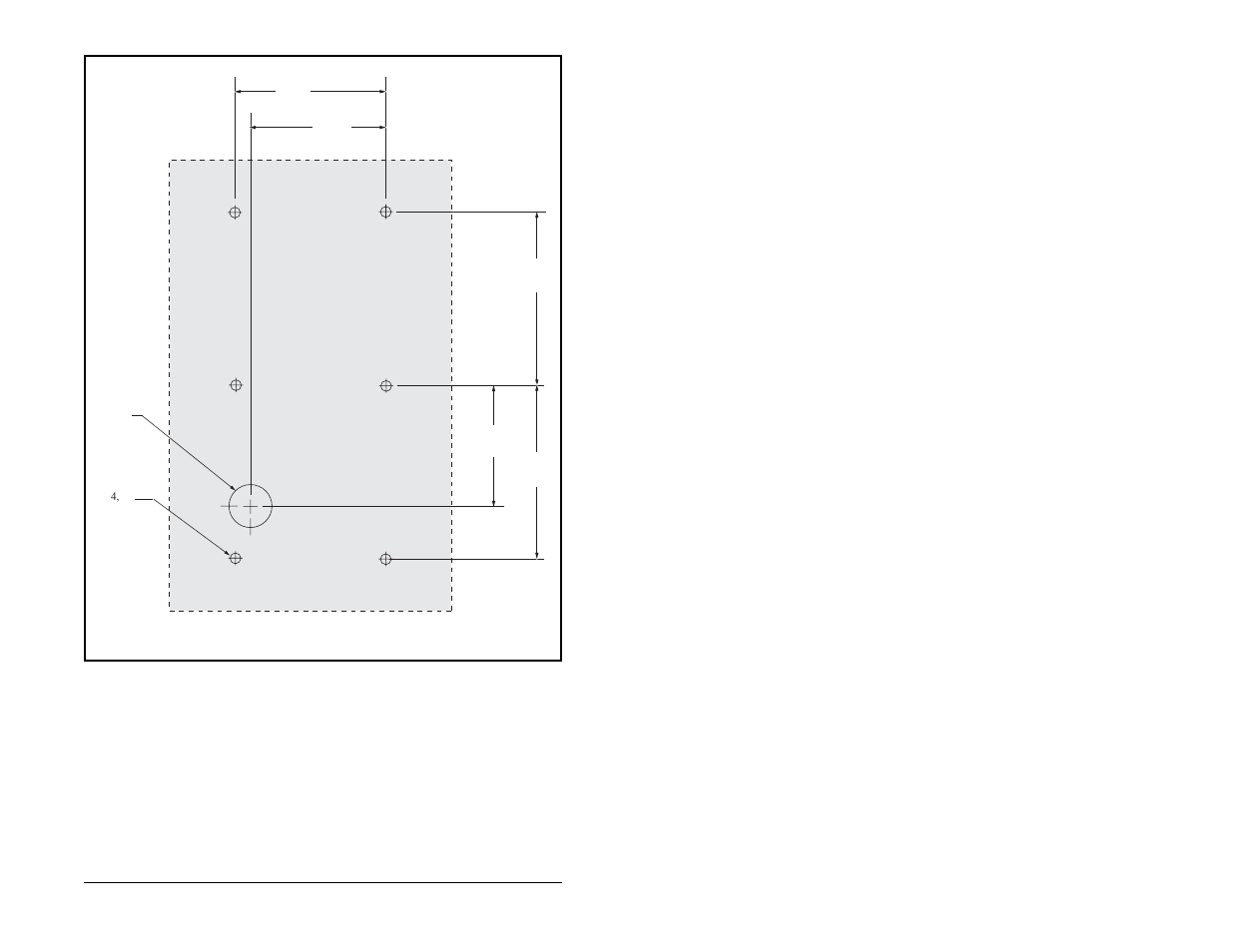 Figure 4 – mounting template (not actual size) | Rockwell Automation MD60 Door-Mount NEMA 1 OIM Bezel Kit MDI User Manual | Page 3 / 6