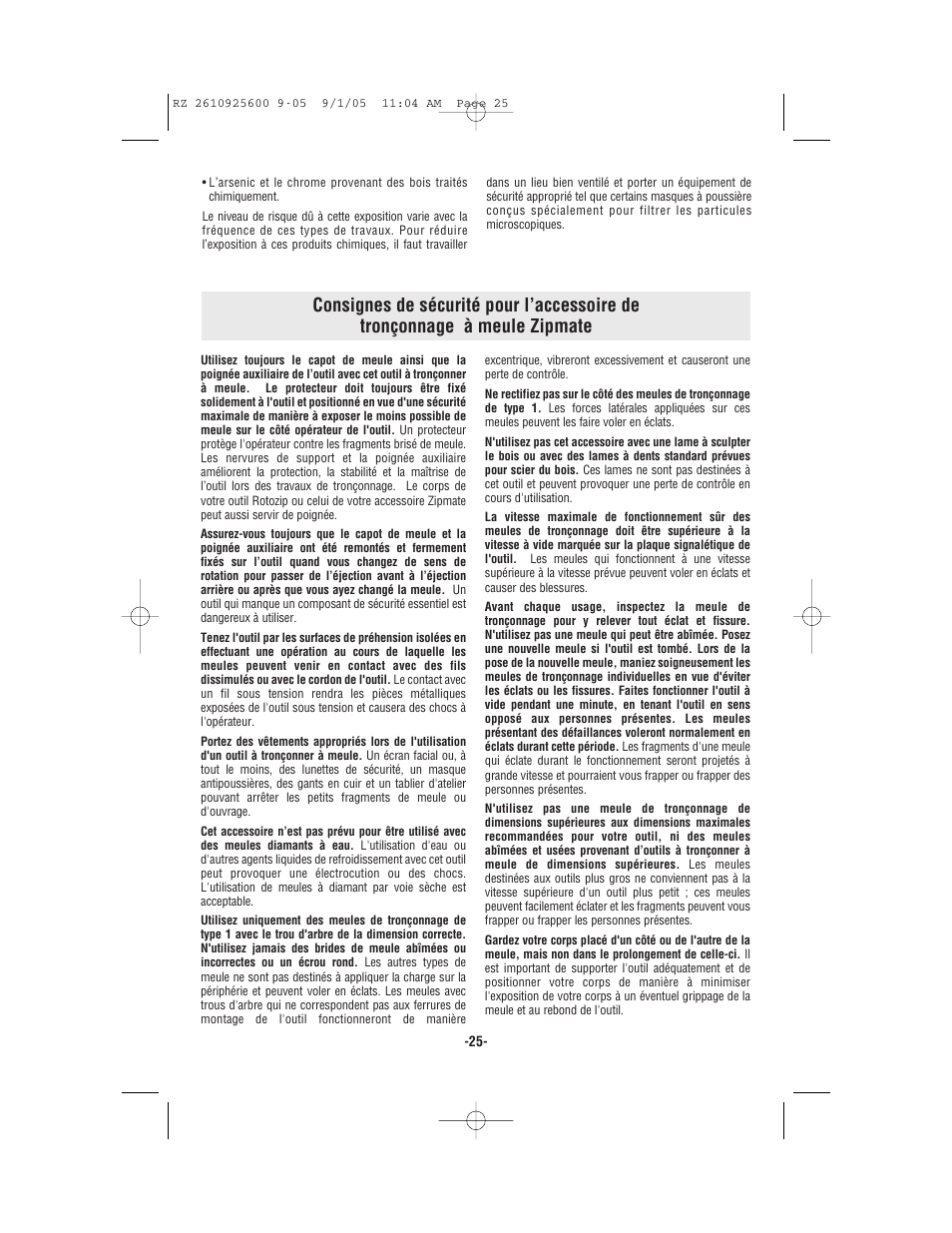 Bosch ROTOZIP RZ18V User Manual | Page 25 / 64
