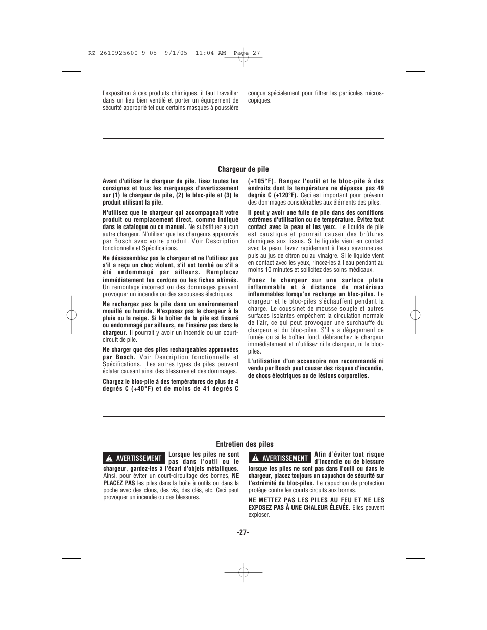 Bosch ROTOZIP RZ18V User Manual | Page 27 / 64