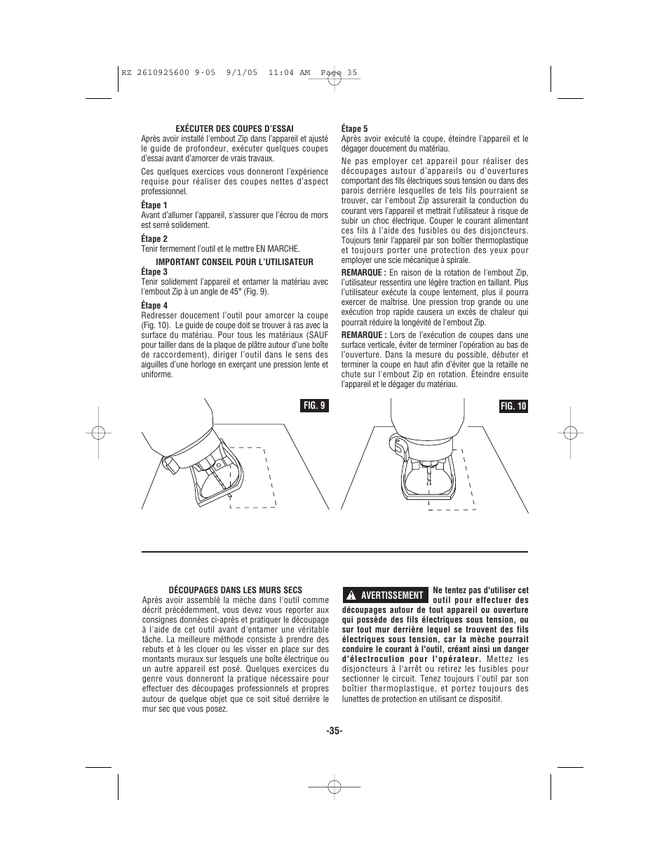 Bosch ROTOZIP RZ18V User Manual | Page 35 / 64