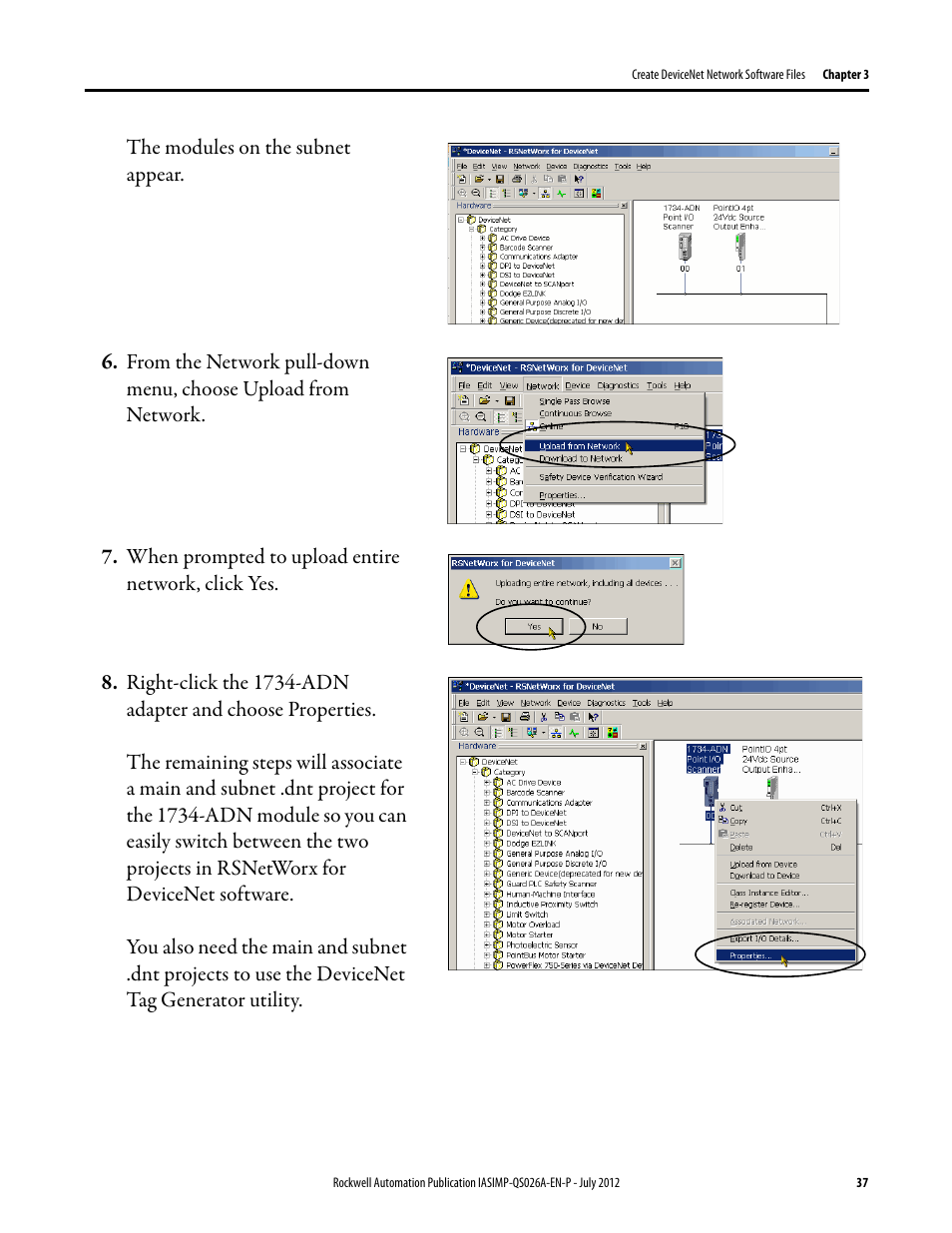 Rockwell Automation Logix5000 Control Systems: Connect POINT I/O Modules over a DeviceNet Network Quick Start User Manual | Page 37 / 62