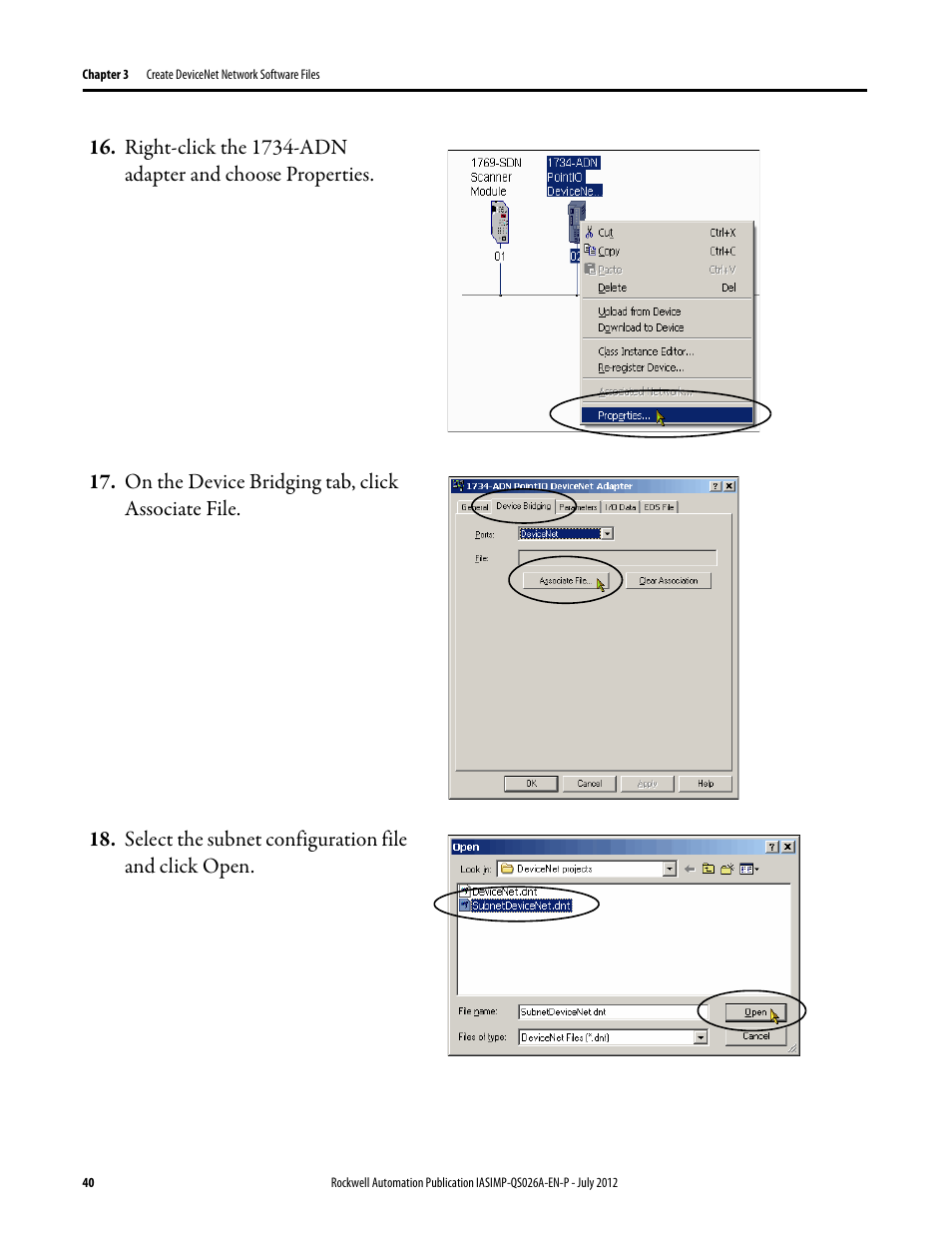 Rockwell Automation Logix5000 Control Systems: Connect POINT I/O Modules over a DeviceNet Network Quick Start User Manual | Page 40 / 62