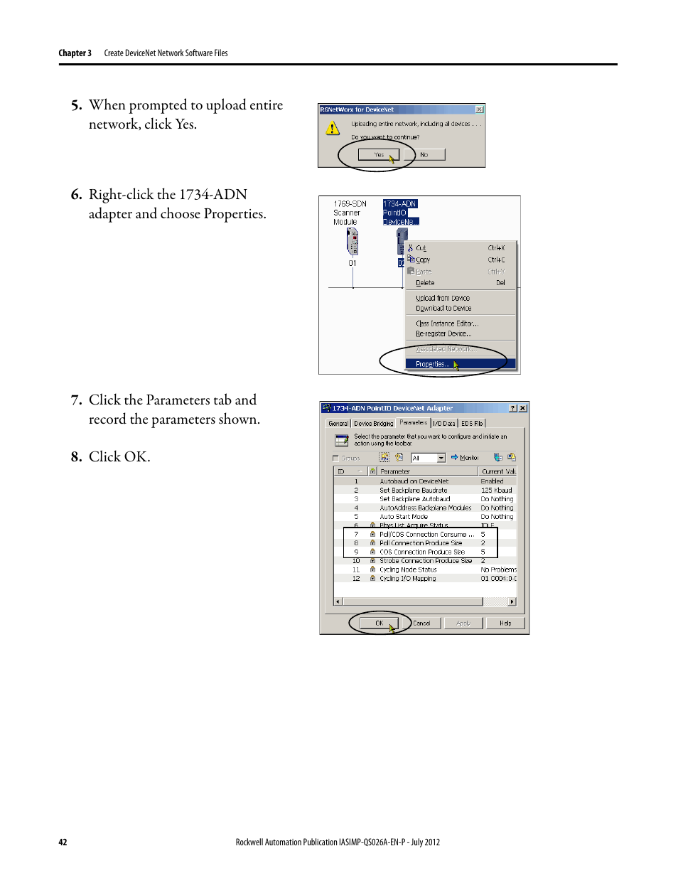 Rockwell Automation Logix5000 Control Systems: Connect POINT I/O Modules over a DeviceNet Network Quick Start User Manual | Page 42 / 62