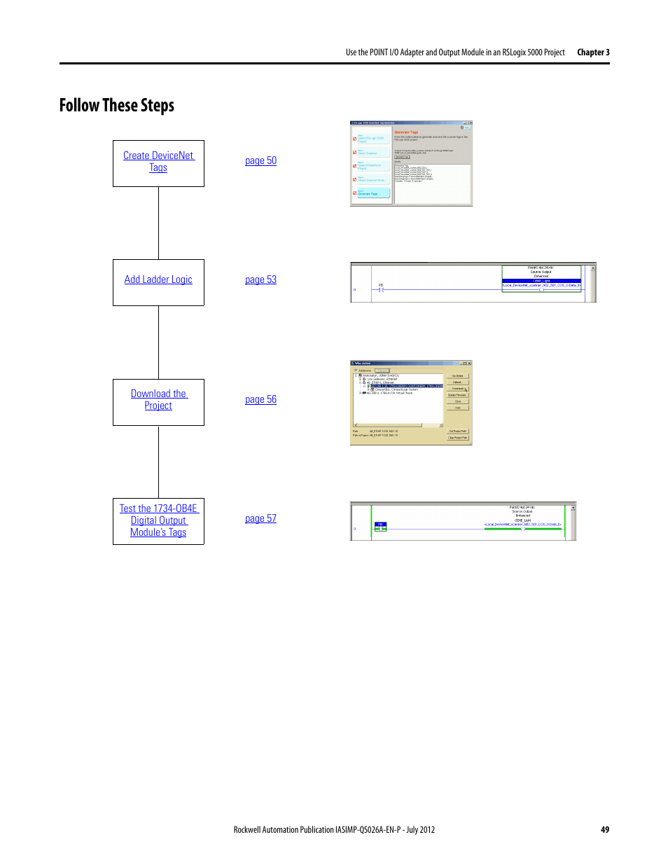 Follow these steps | Rockwell Automation Logix5000 Control Systems: Connect POINT I/O Modules over a DeviceNet Network Quick Start User Manual | Page 49 / 62