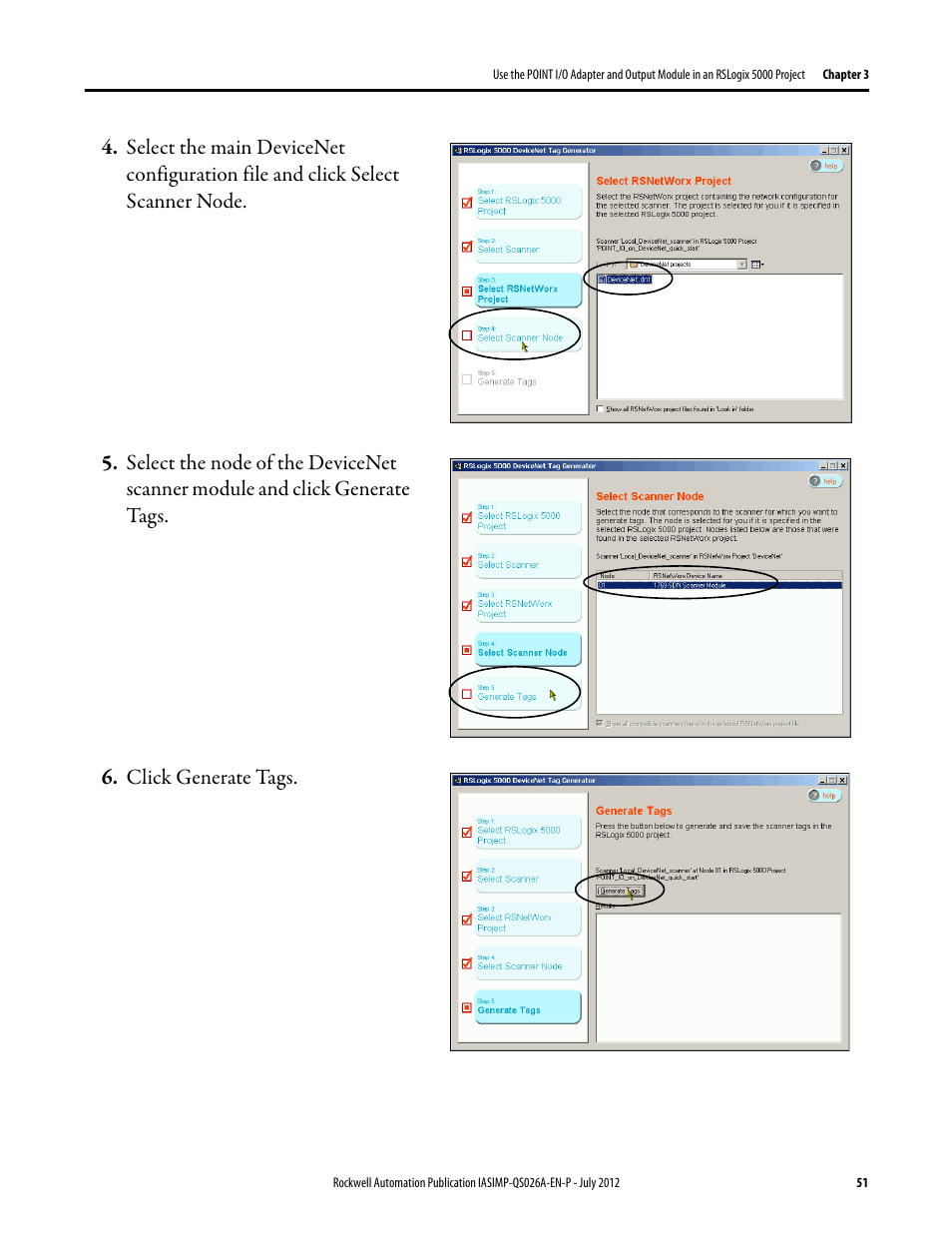 Rockwell Automation Logix5000 Control Systems: Connect POINT I/O Modules over a DeviceNet Network Quick Start User Manual | Page 51 / 62