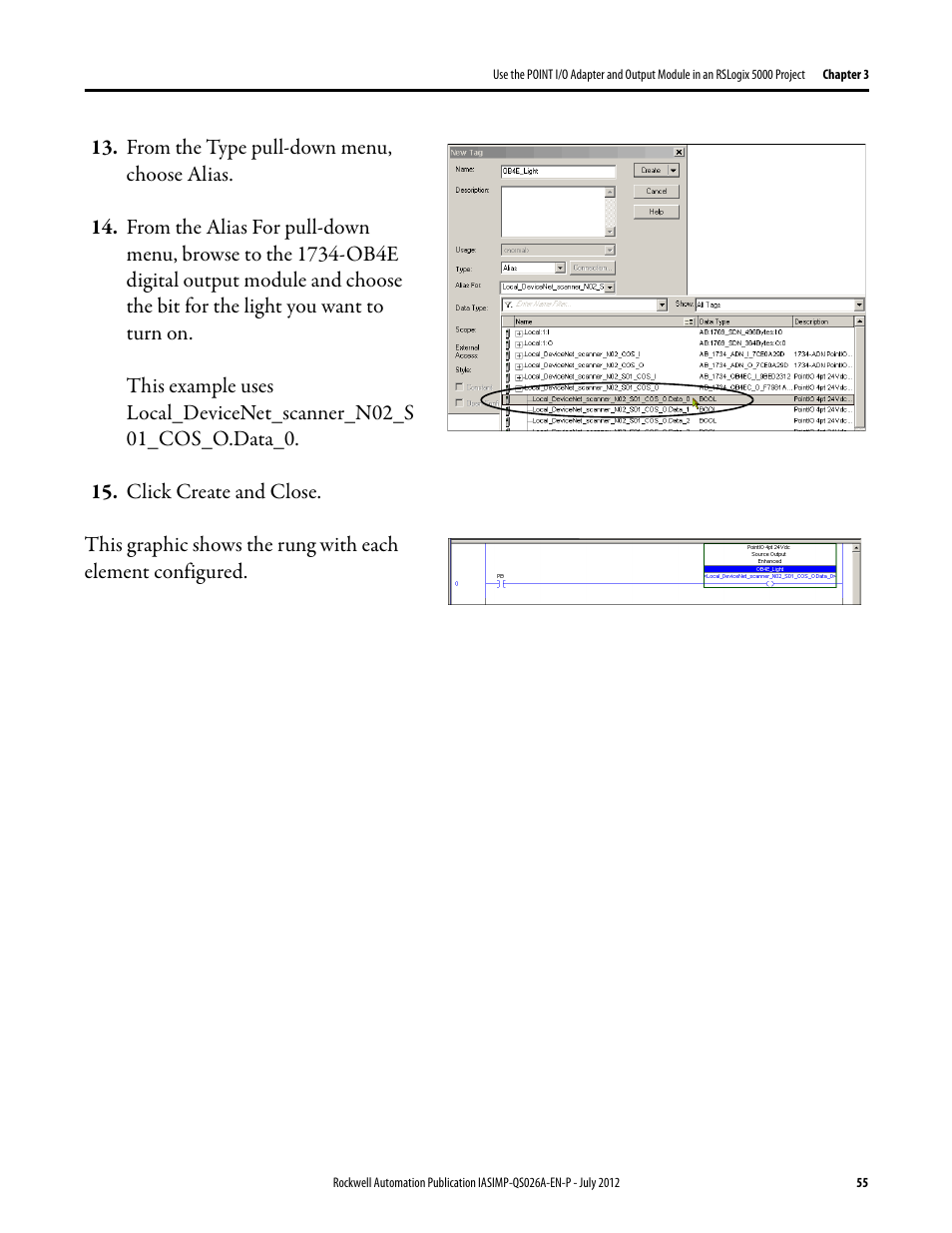 Rockwell Automation Logix5000 Control Systems: Connect POINT I/O Modules over a DeviceNet Network Quick Start User Manual | Page 55 / 62