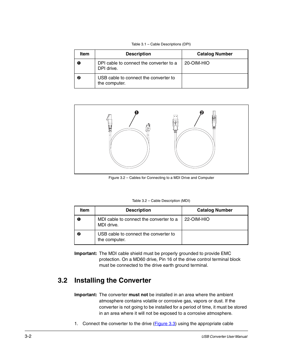 Installing the converter -2, 2 installing the converter | Rockwell Automation 1203-USB USB Converter  (Same as DRIVES-UM001) Out of synch with AB version. User Manual | Page 14 / 76
