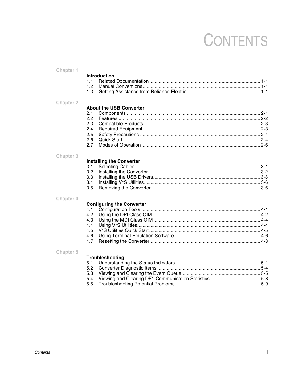 Ontents | Rockwell Automation 1203-USB USB Converter  (Same as DRIVES-UM001) Out of synch with AB version. User Manual | Page 3 / 76