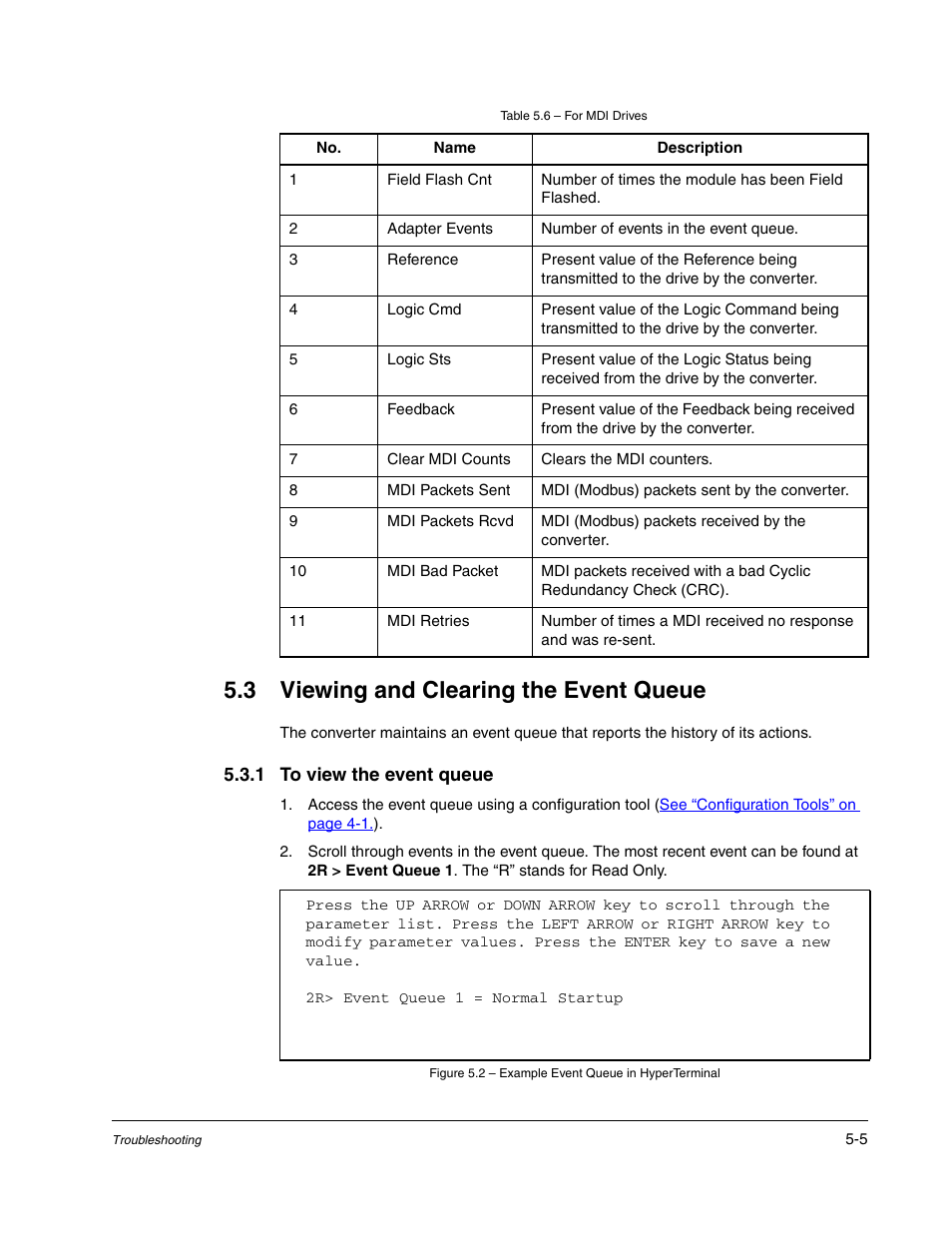 Viewing and clearing the event queue -5, 3 viewing and clearing the event queue | Rockwell Automation 1203-USB USB Converter  (Same as DRIVES-UM001) Out of synch with AB version. User Manual | Page 33 / 76