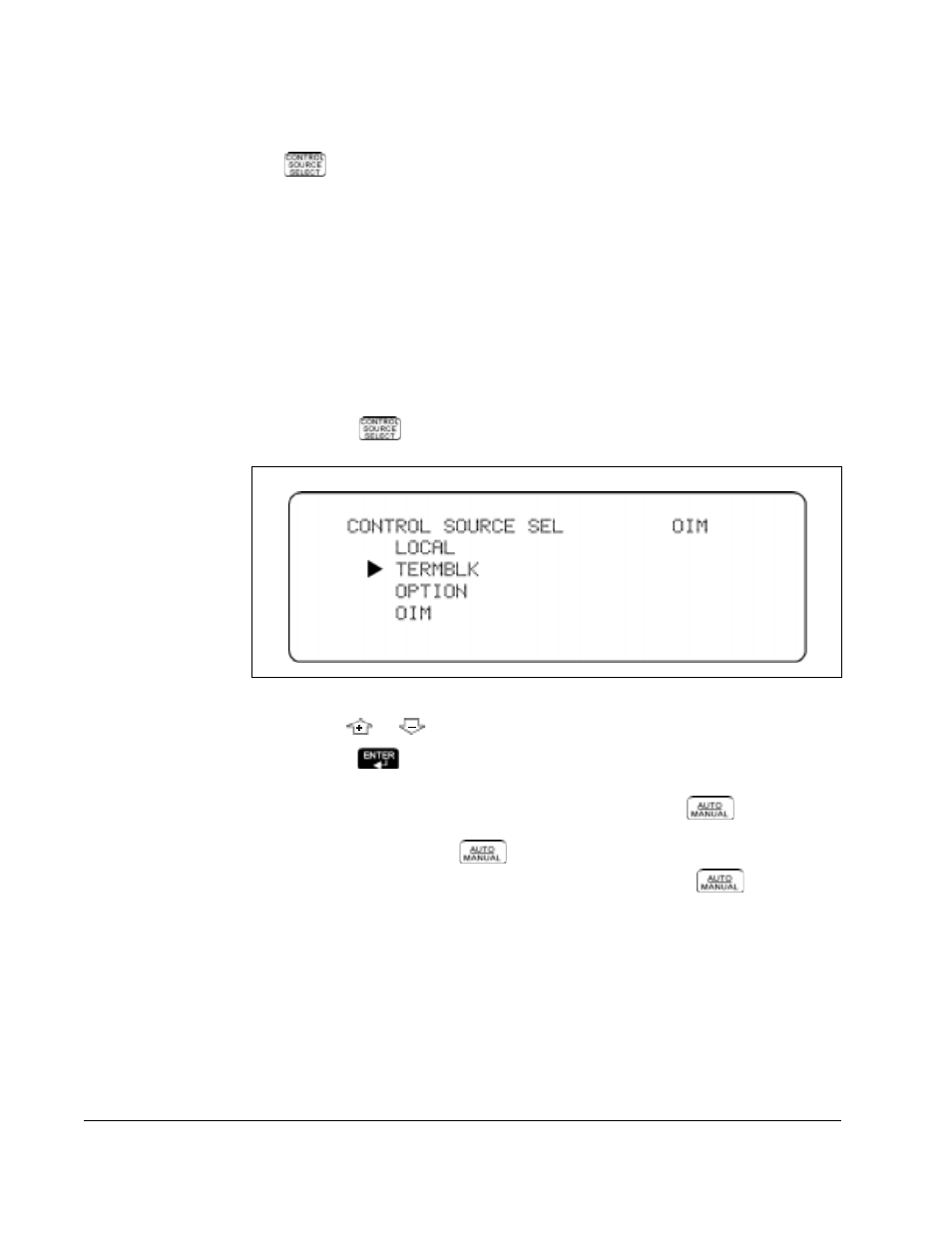 2 selecting the control source | Rockwell Automation GV3000/SE Operator Interface Module (OIM) User Guide User Manual | Page 58 / 112