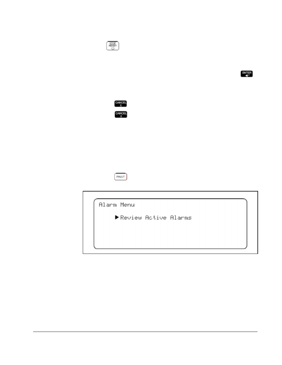 3 reviewing active alarms using the alarm menu | Rockwell Automation GV3000/SE Operator Interface Module (OIM) User Guide User Manual | Page 64 / 112