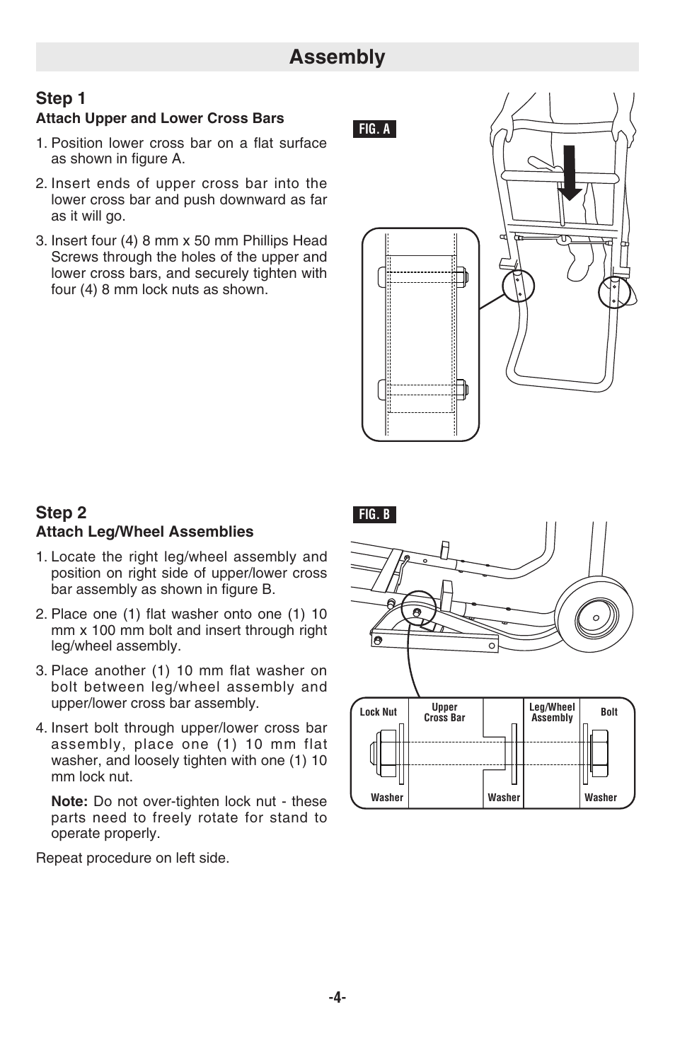 Assembly, Step 1, Step 2 | Bosch TS2000 User Manual | Page 4 / 28