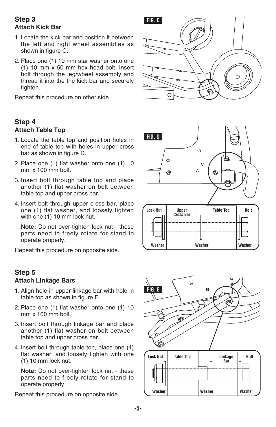 Step 4, Step 5, Step 3 | Bosch TS2000 User Manual | Page 5 / 28