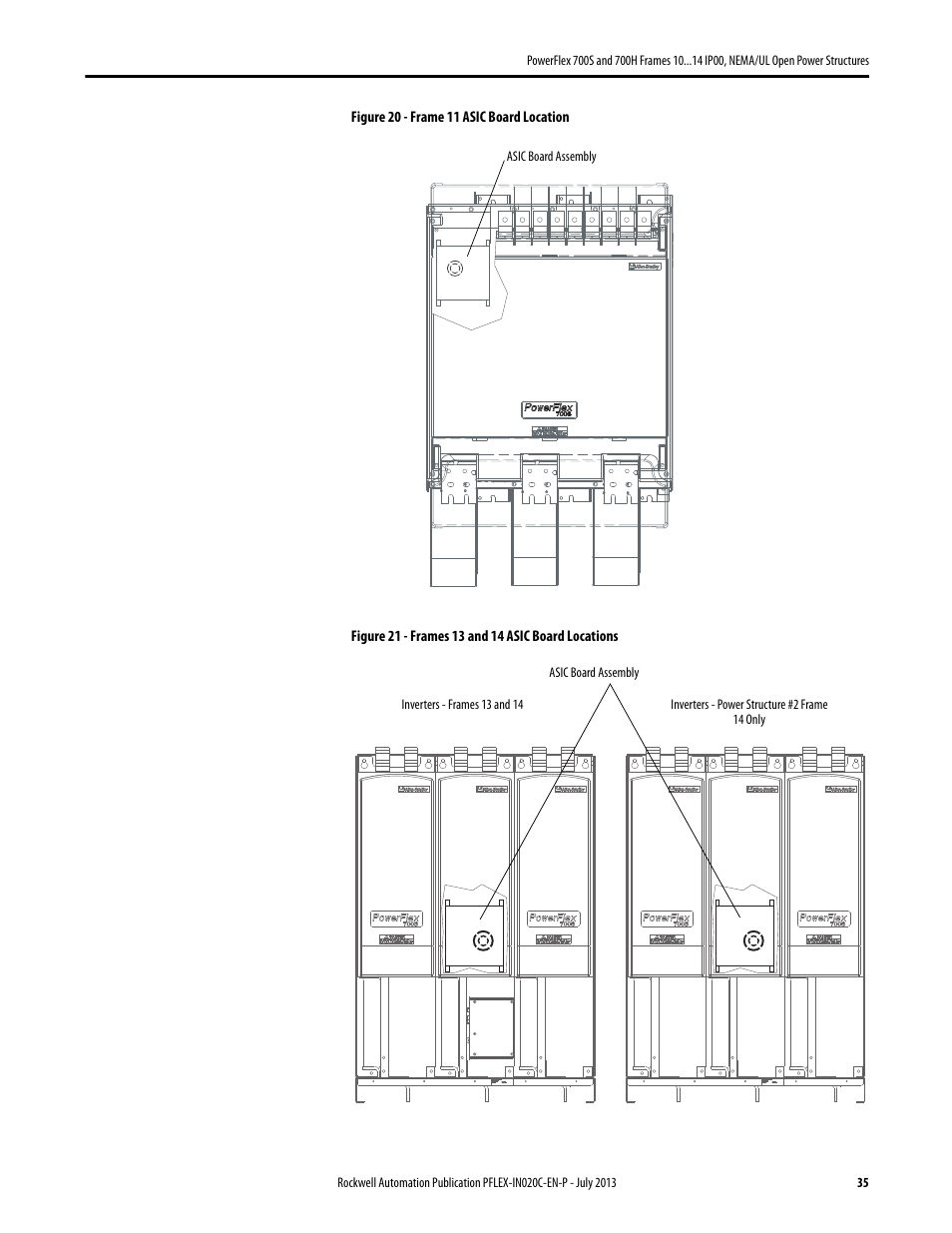 Rockwell Automation 20D PowerFlex 700S/700H Frames 10...14 IP00, NEMA/UL Open Power Structures User Manual | Page 35 / 64