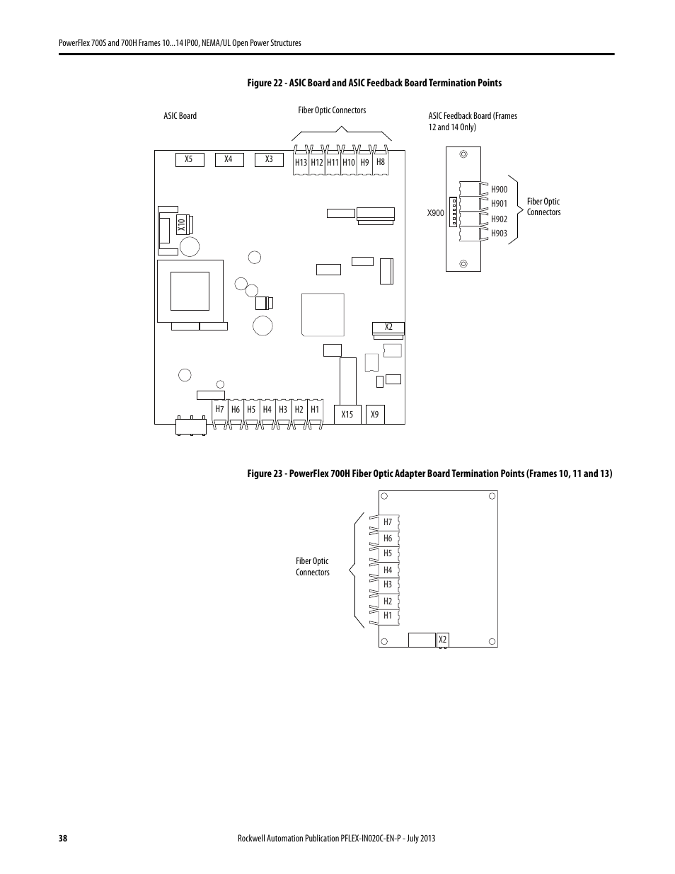 Rockwell Automation 20D PowerFlex 700S/700H Frames 10...14 IP00, NEMA/UL Open Power Structures User Manual | Page 38 / 64