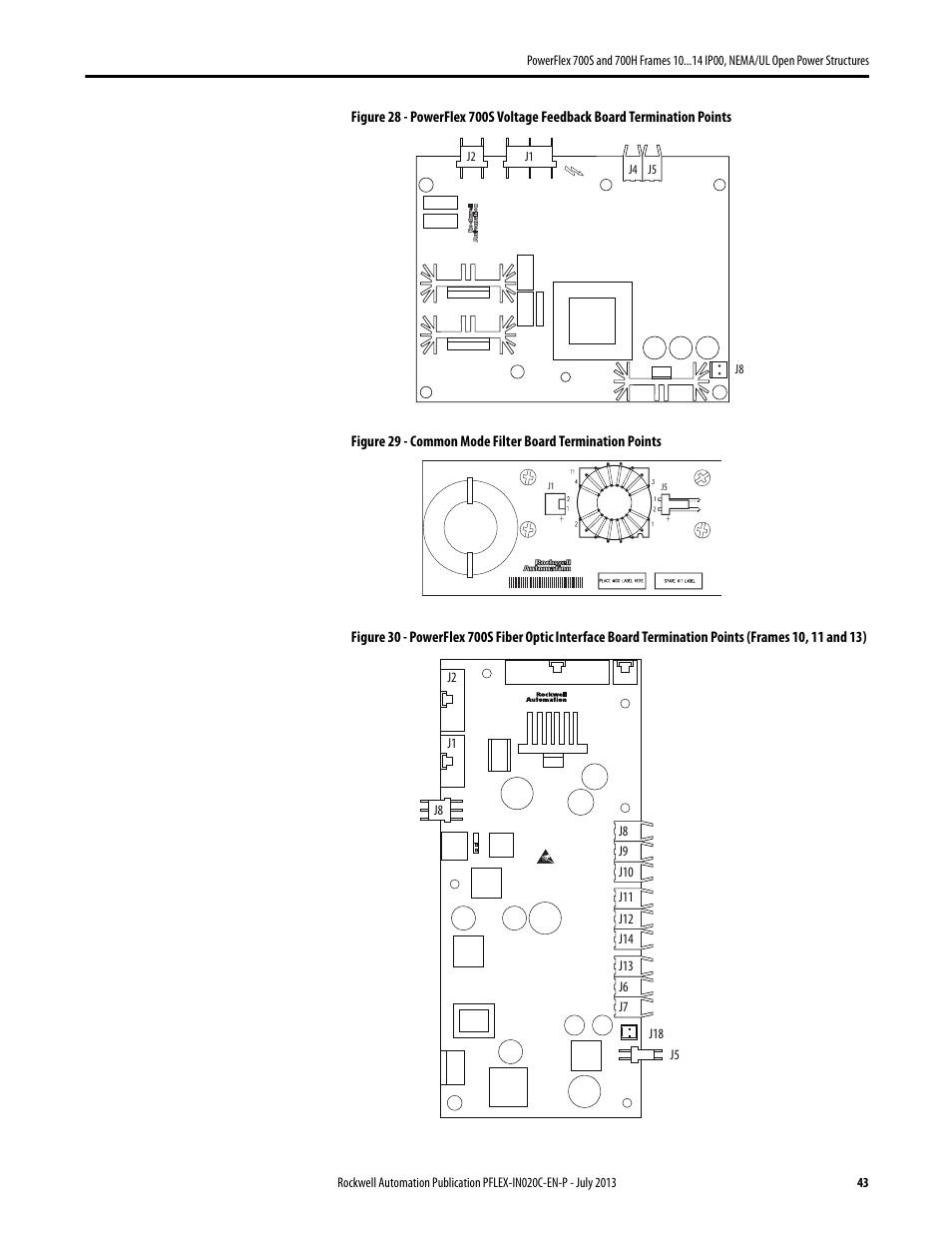 Rockwell Automation 20D PowerFlex 700S/700H Frames 10...14 IP00, NEMA/UL Open Power Structures User Manual | Page 43 / 64