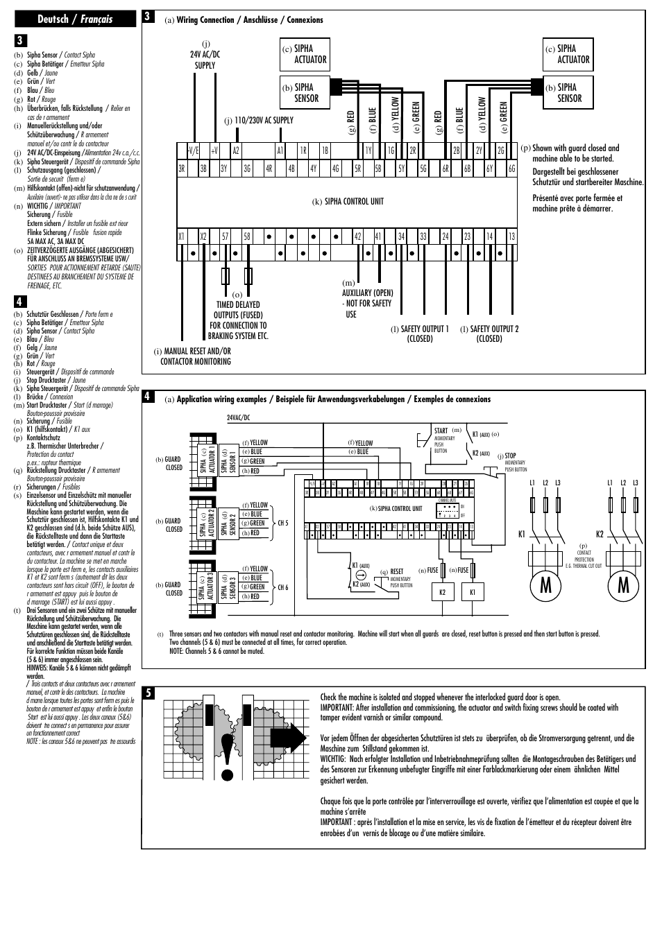 Deutsch / français 5 | Rockwell Automation Sipha 6 Coded Magnetic Interlock Sensor Actuator User Manual | Page 2 / 4