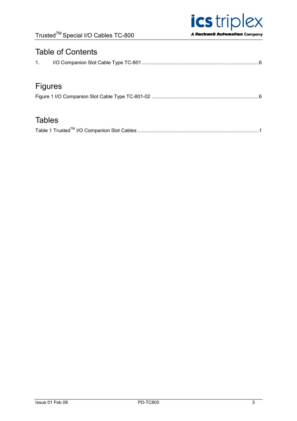 Rockwell Automation TC800 Trusted Special I/O Cables User Manual | Page 3 / 8