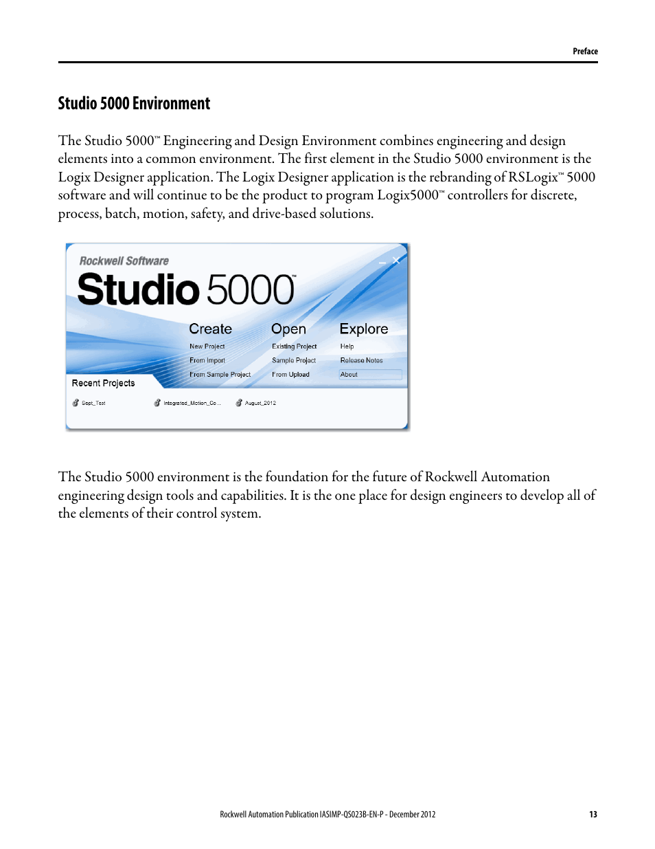 Studio 5000 environment | Rockwell Automation 1769-L30ER_L30ERM_L30ER-NSE_L33ERM_L33ER_L36ERM CompactLogix 5370 L3 Controllers Quick Start User Manual | Page 13 / 88