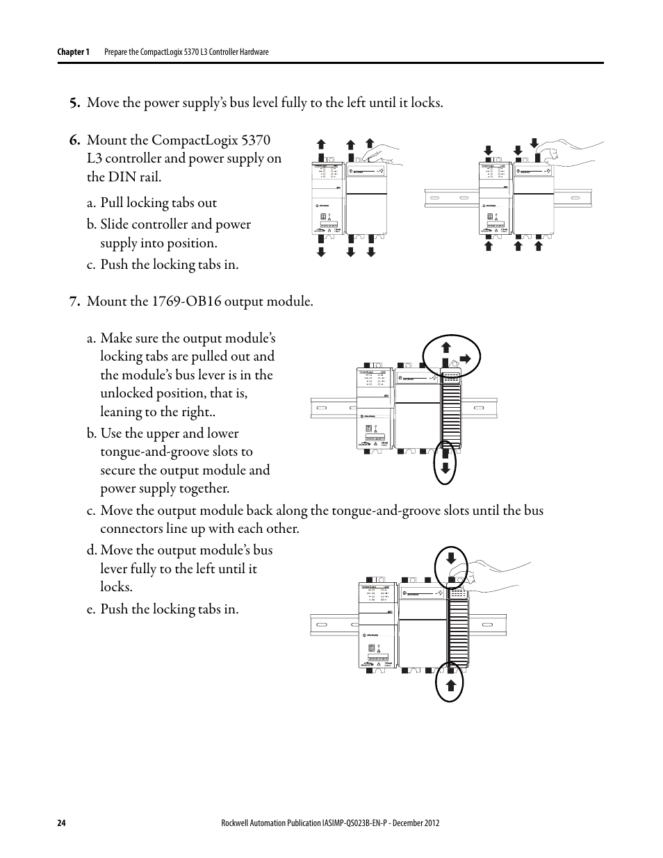 Rockwell Automation 1769-L30ER_L30ERM_L30ER-NSE_L33ERM_L33ER_L36ERM CompactLogix 5370 L3 Controllers Quick Start User Manual | Page 24 / 88