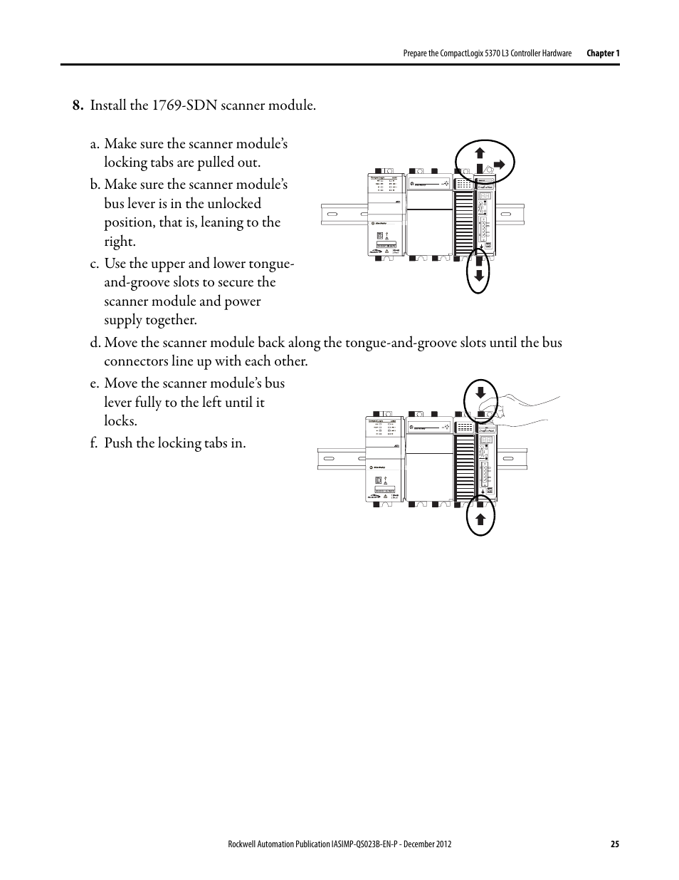 Rockwell Automation 1769-L30ER_L30ERM_L30ER-NSE_L33ERM_L33ER_L36ERM CompactLogix 5370 L3 Controllers Quick Start User Manual | Page 25 / 88