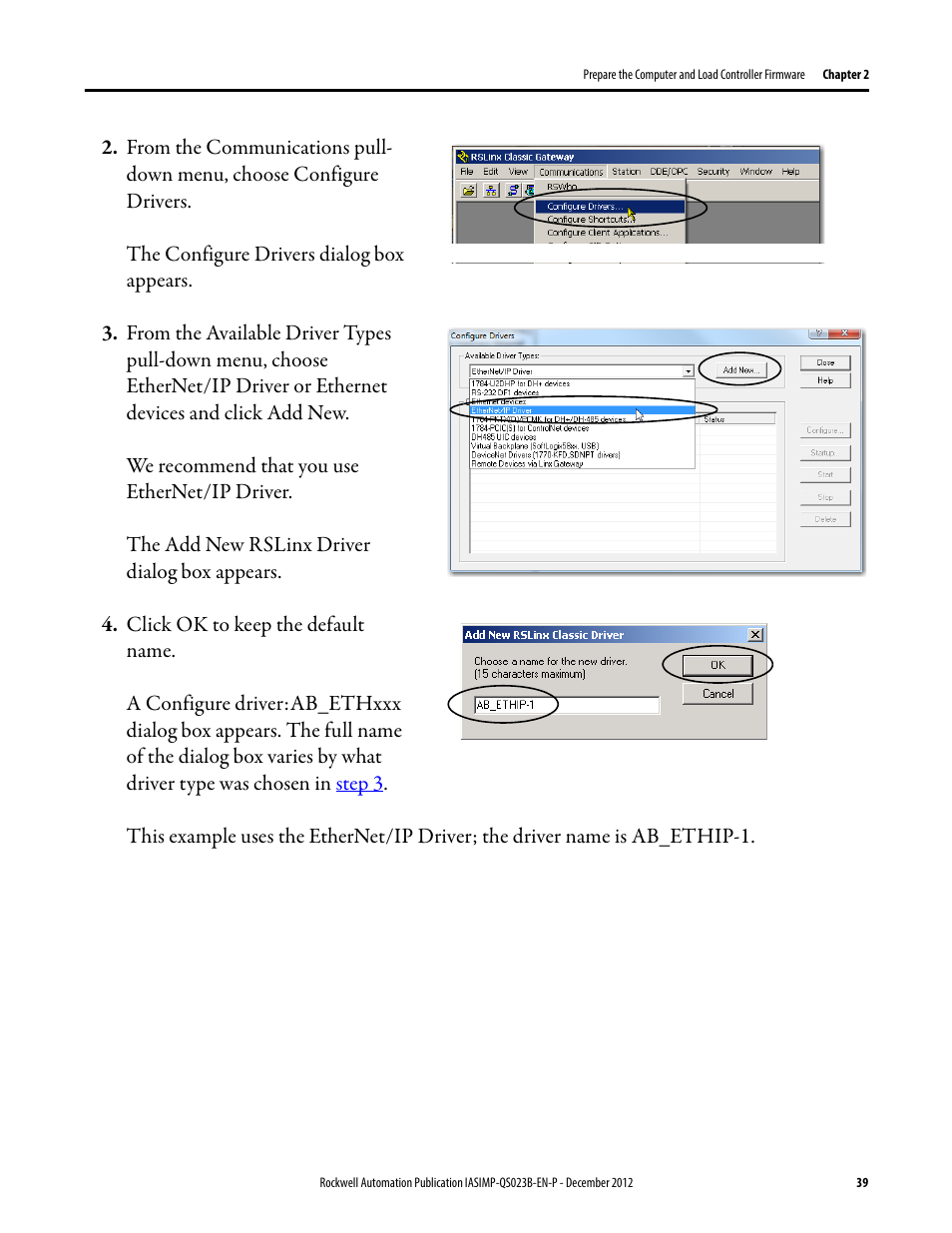 Rockwell Automation 1769-L30ER_L30ERM_L30ER-NSE_L33ERM_L33ER_L36ERM CompactLogix 5370 L3 Controllers Quick Start User Manual | Page 39 / 88