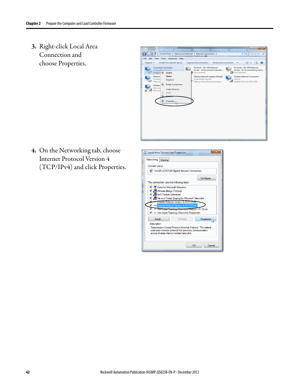 Rockwell Automation 1769-L30ER_L30ERM_L30ER-NSE_L33ERM_L33ER_L36ERM CompactLogix 5370 L3 Controllers Quick Start User Manual | Page 42 / 88