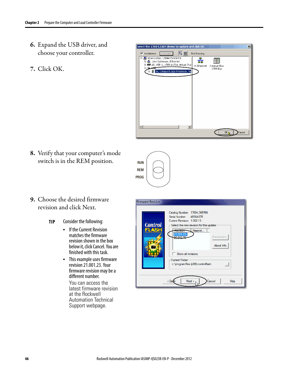 Rockwell Automation 1769-L30ER_L30ERM_L30ER-NSE_L33ERM_L33ER_L36ERM CompactLogix 5370 L3 Controllers Quick Start User Manual | Page 46 / 88