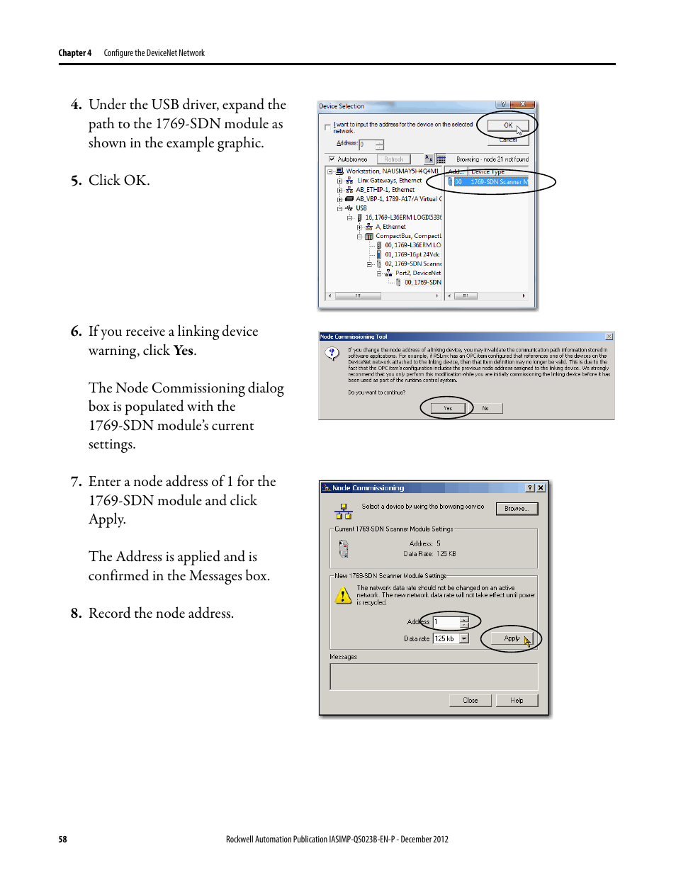 Rockwell Automation 1769-L30ER_L30ERM_L30ER-NSE_L33ERM_L33ER_L36ERM CompactLogix 5370 L3 Controllers Quick Start User Manual | Page 58 / 88