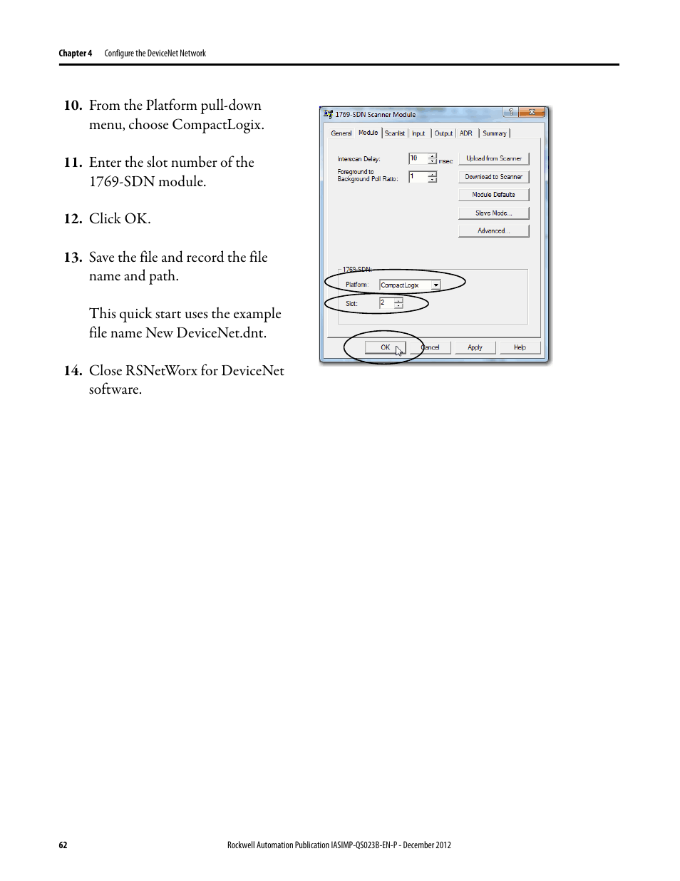 Rockwell Automation 1769-L30ER_L30ERM_L30ER-NSE_L33ERM_L33ER_L36ERM CompactLogix 5370 L3 Controllers Quick Start User Manual | Page 62 / 88
