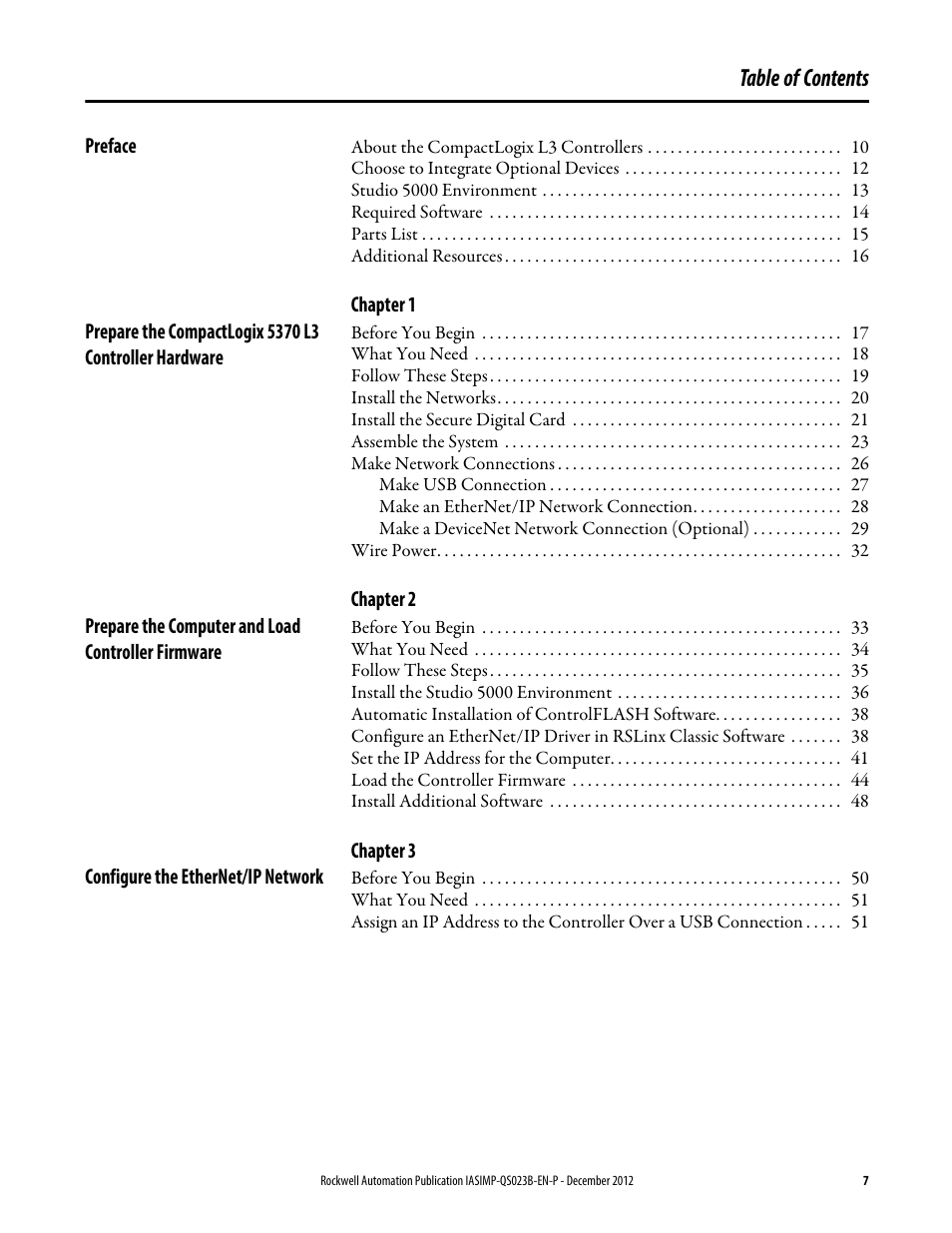 Rockwell Automation 1769-L30ER_L30ERM_L30ER-NSE_L33ERM_L33ER_L36ERM CompactLogix 5370 L3 Controllers Quick Start User Manual | Page 7 / 88