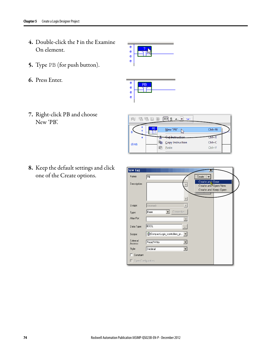 Rockwell Automation 1769-L30ER_L30ERM_L30ER-NSE_L33ERM_L33ER_L36ERM CompactLogix 5370 L3 Controllers Quick Start User Manual | Page 74 / 88