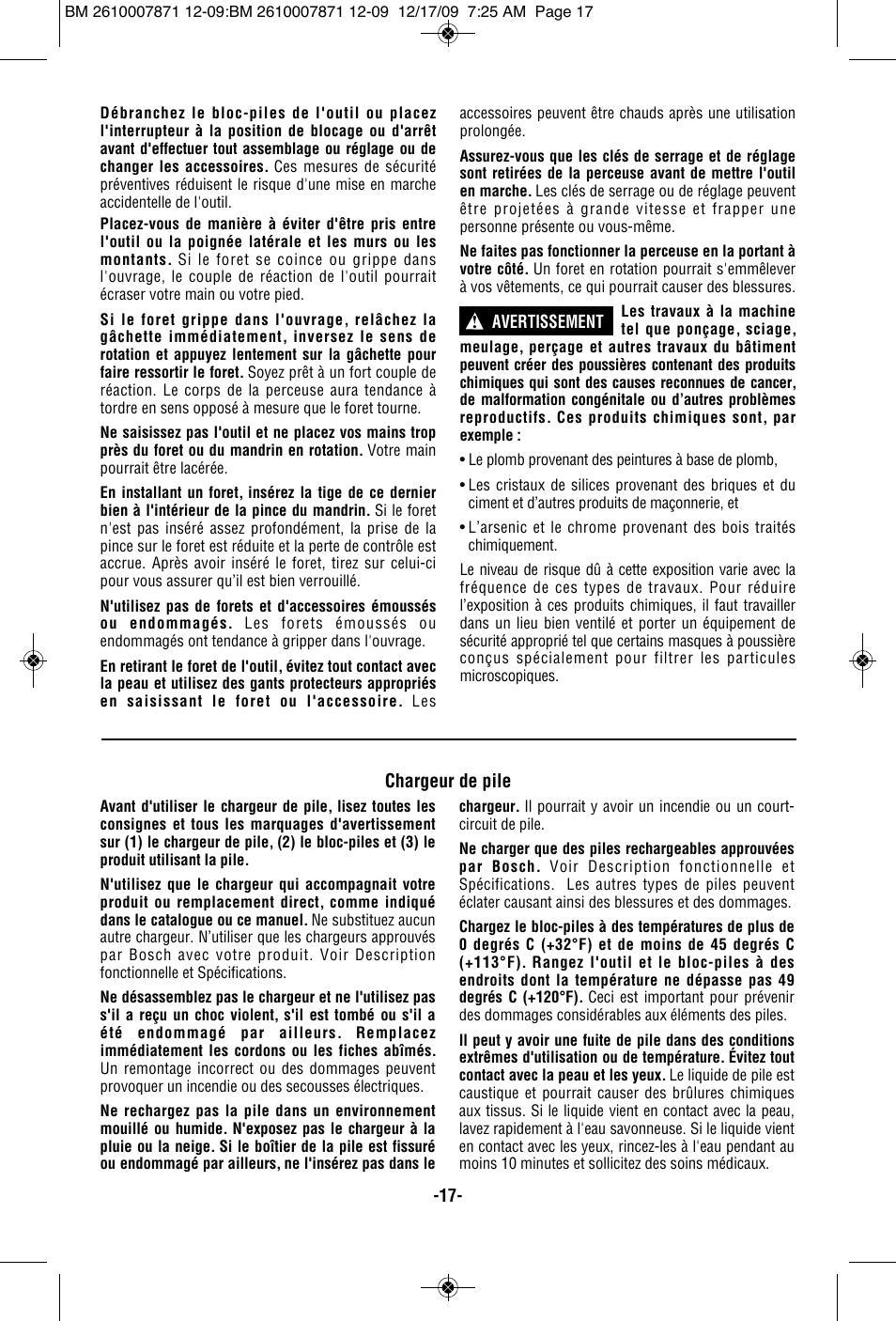 Bosch PS21 User Manual | Page 17 / 44