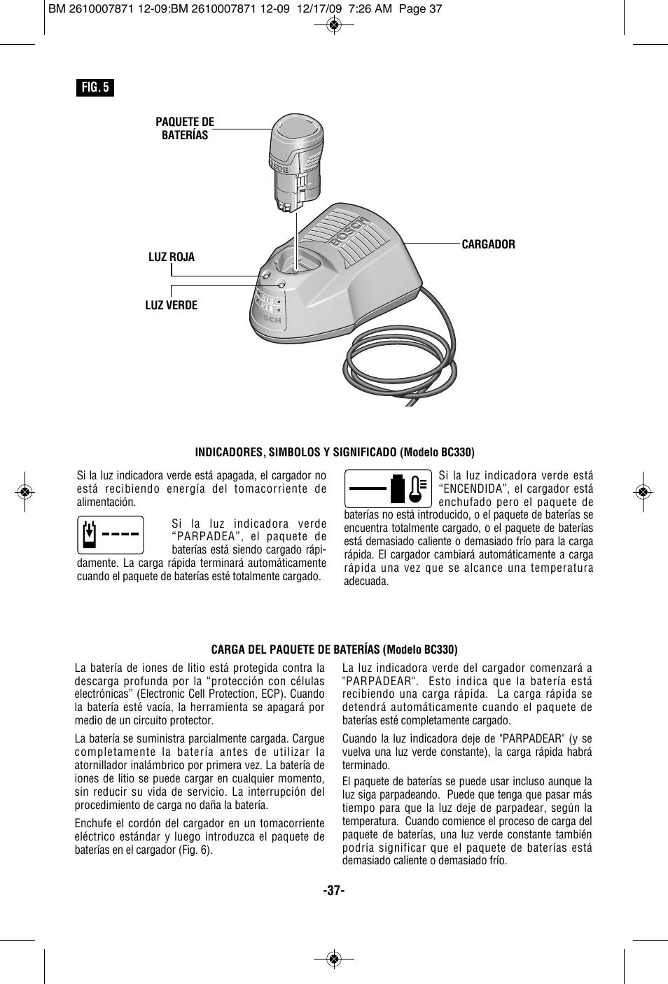 Bosch PS21 User Manual | Page 37 / 44