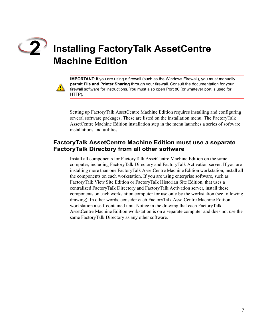 Installing factorytalk assetcentre machine edition, From all other software | Rockwell Automation FactoryTalk AssetCentre Machine Edition Installation Manual User Manual | Page 11 / 44