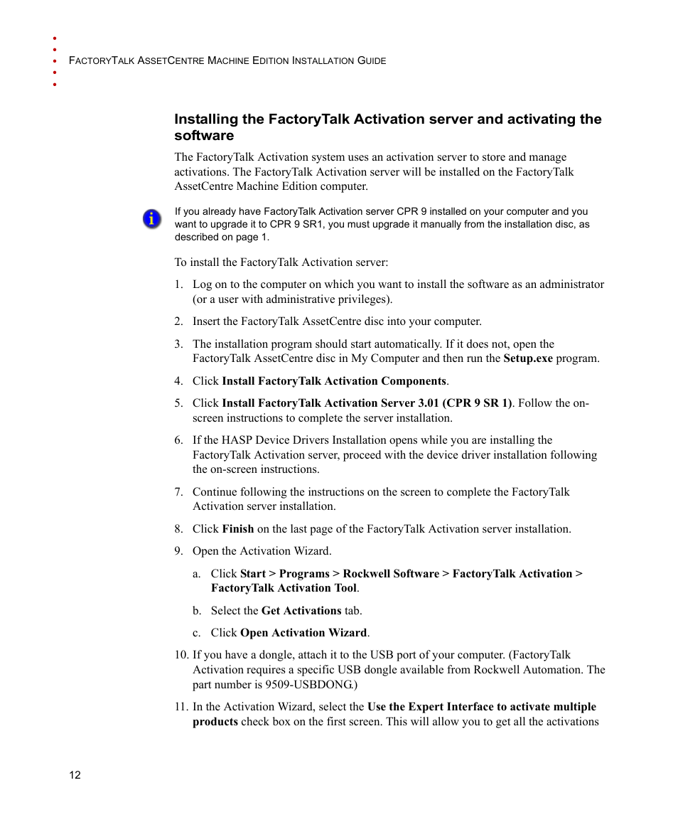 Rockwell Automation FactoryTalk AssetCentre Machine Edition Installation Manual User Manual | Page 16 / 44