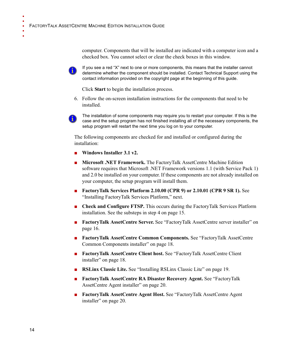 Rockwell Automation FactoryTalk AssetCentre Machine Edition Installation Manual User Manual | Page 18 / 44