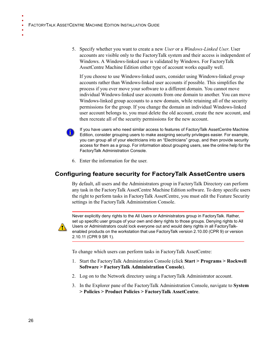 Rockwell Automation FactoryTalk AssetCentre Machine Edition Installation Manual User Manual | Page 30 / 44