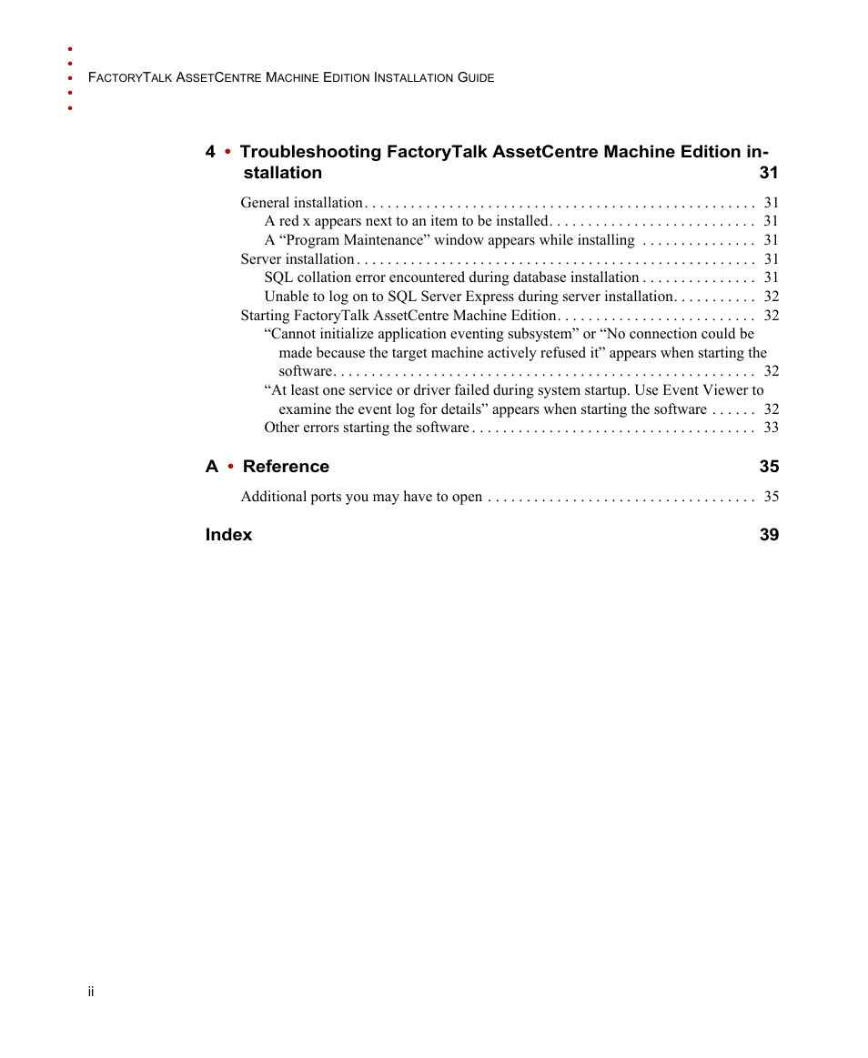 Rockwell Automation FactoryTalk AssetCentre Machine Edition Installation Manual User Manual | Page 4 / 44