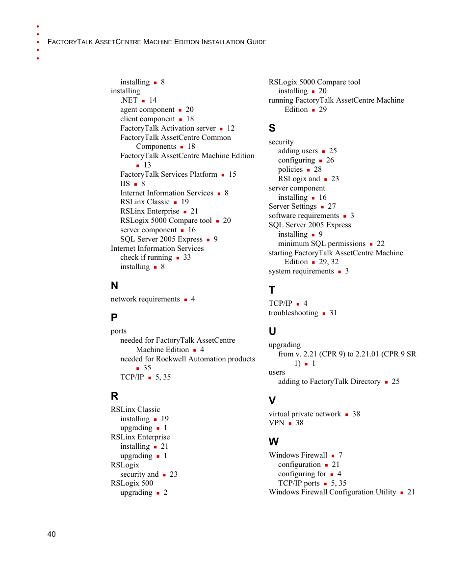 Rockwell Automation FactoryTalk AssetCentre Machine Edition Installation Manual User Manual | Page 44 / 44